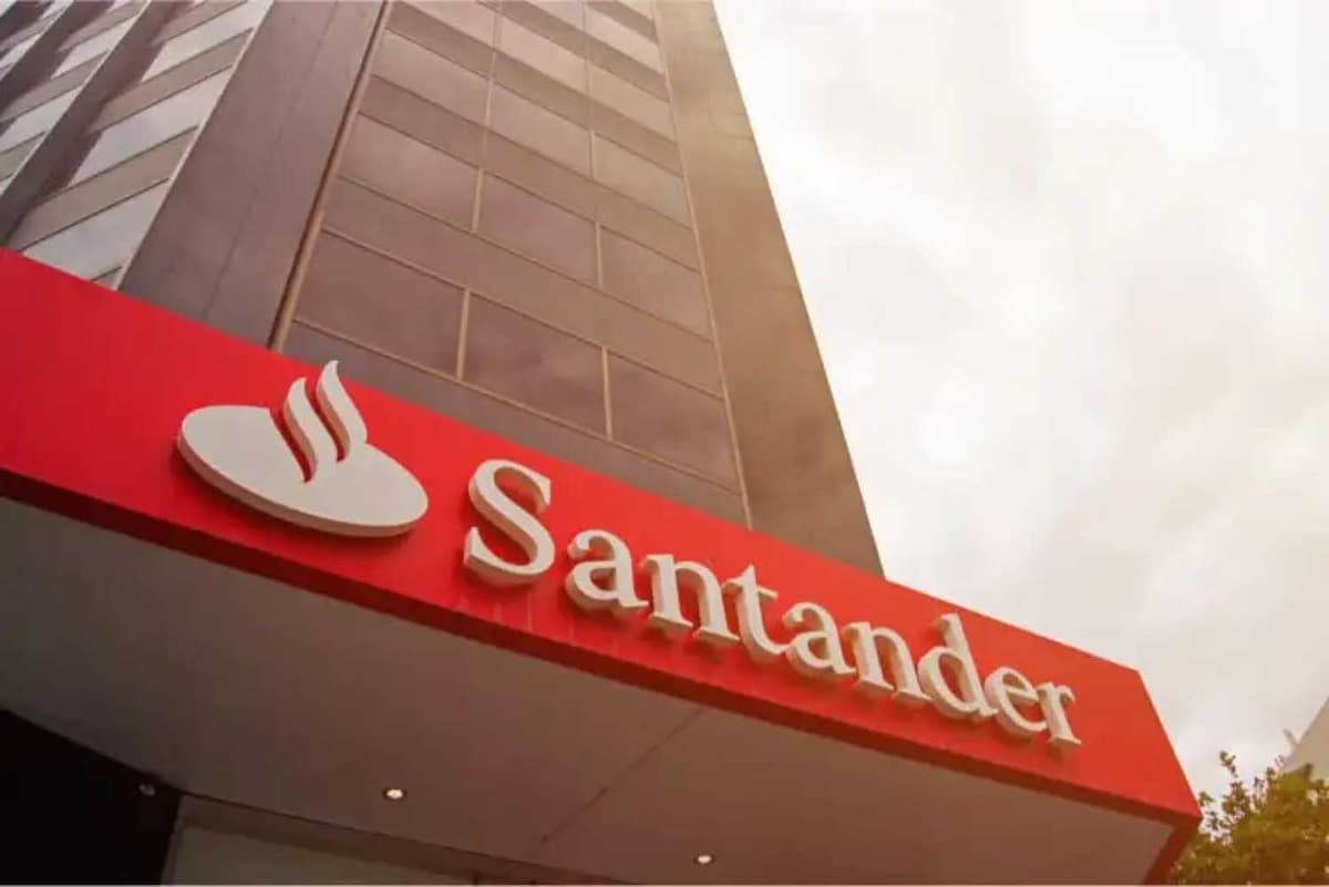 Office building with Santander sign