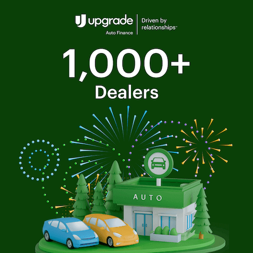 Upgrade, Inc. Partners with Over 1,000 Dealers for Rapidly Growing Auto Financing Program
