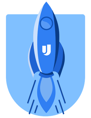 Illustration of rocket representing fast loan funding