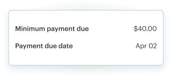 an UI graphic showing users paying their credit card normally