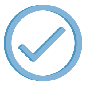 Blue checkmark