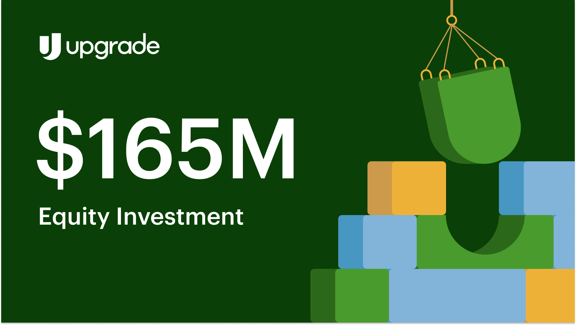 image showing building blocks and $165 million equity investment