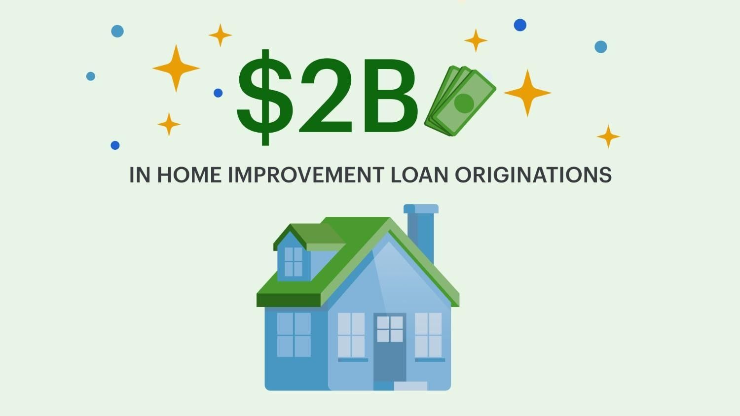$2B milestone with a house icon