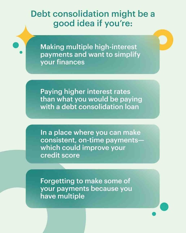 four instances where debt consolidation might make sense or your finances